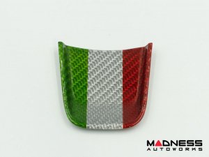 FIAT 500 ABARTH Steering Wheel Lower Center Trim Piece - Carbon Fiber - EU Model - Italian Theme